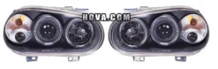 Angel Eyes Strålkastare Svart VW Golf MK4 1998-2003
