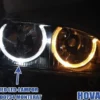 Angel Eyes Strålkastare Svart VW Golf MK3 1991-1997