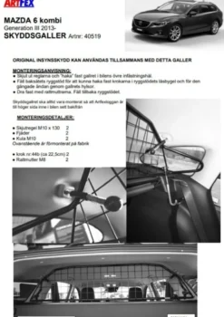 Artfex Lastgaller / Hundgaller Mazda 6 III Kombi 2013->