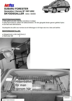 Artfex Lastgaller / Hundgaller Subaru Forester I SF 1997-2002
