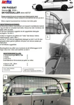 Artfex Lastgaller / Hundgaller VW Passat B9 2024->