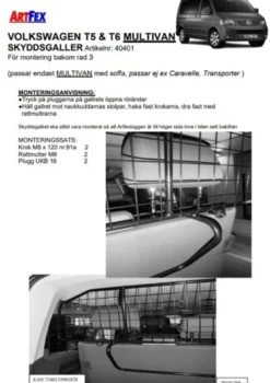 Artfex Lastgaller / Hundgaller VW T5 T6 Multivan