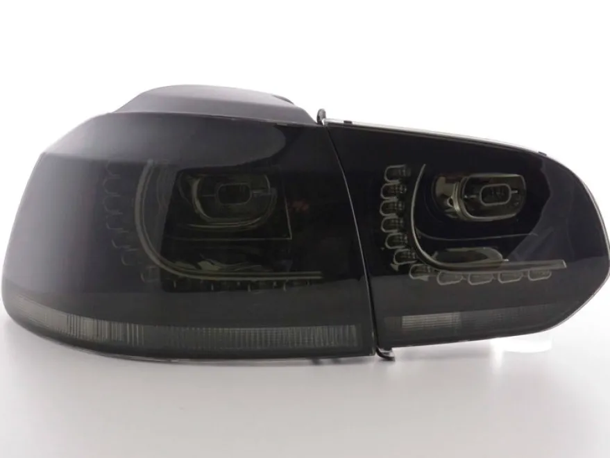 Baklampor LED Svart VW Golf MK6 2008-2013