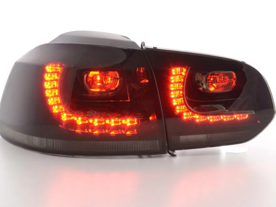 Baklampor LED Svart VW Golf MK6 2008-2013