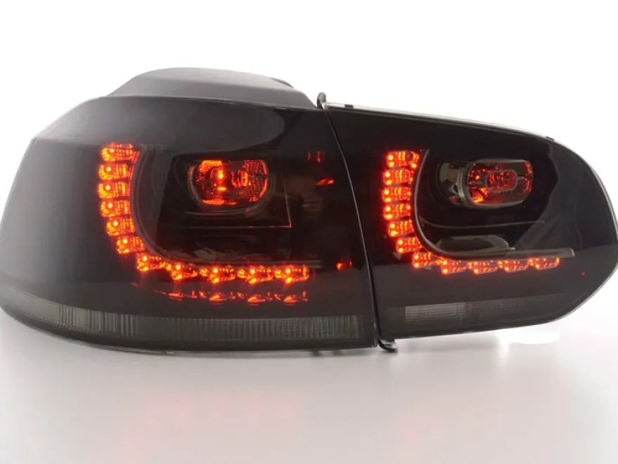 Baklampor LED Svart VW Golf MK6 2008-2013