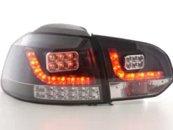 Baklampor LED Svart VW Golf MK6 2008-2013