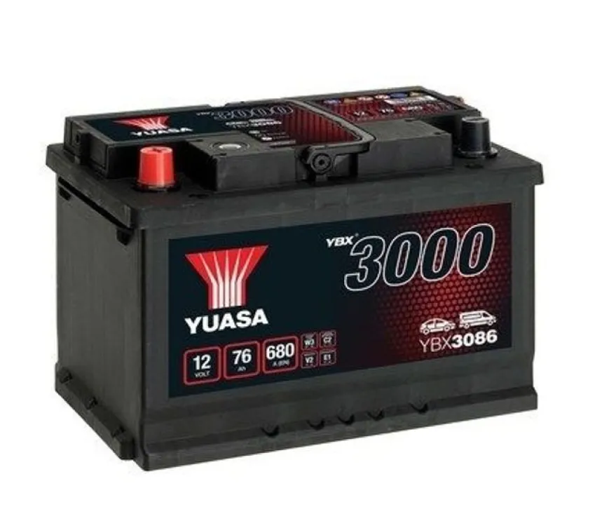 Bilbatteri SMF Yuasa YBX3086 12V 76Ah 680A