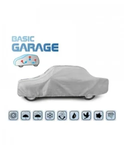Bilöverdrag Basic Garage L125 Sedan 405–427 cm – Ljusgrå