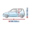 Bilöverdrag Basic Garage S126 320–332 cm – Ljusgrå
