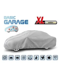 Bilöverdrag Basic Garage XL Sedan 472–500 cm – Ljusgrå
