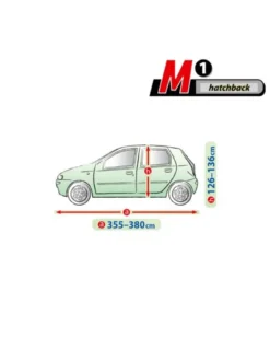 Bilöverdrag Membrane Garage M2 Hatchback 355–380 cm – Grön