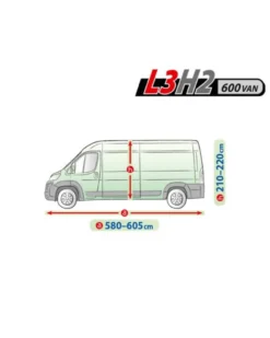 Bilöverdrag Mobile Garage Campervan/Husbil 580–605 cm – Grå
