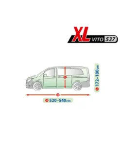 Bilöverdrag Mobile Garage Mercedes Vito XL Campervan 520–540 cm – Grå