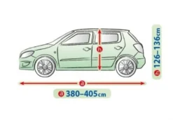 Bilöverdrag Mobile Garage M2 Hatchback 380–405 cm – Grå
