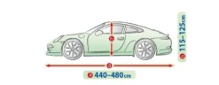 Bilöverdrag Mobile Garage XL Coupe 440–480 cm – Grå