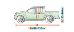 Bilöverdrag Mobile Garage XL Pick Up 490–530 cm – Grå