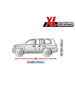 Bilöverdrag Optimal Garage XL SUV 450–510 cm – Grå