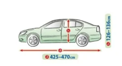 Bilöverdrag Perfect Garage L Sedan 425–470 cm – Marinblå