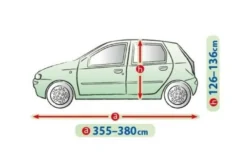Bilöverdrag Perfect Garage M1 Hatchback 355–380 cm – Marinblå