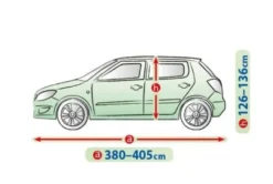 Bilöverdrag Perfect Garage M2 Hatchback 380–405 cm – Marinblå