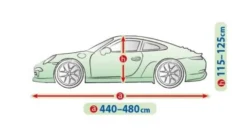 Bilöverdrag Perfect Garage XL Coupe 440–480 cm – Marinblå