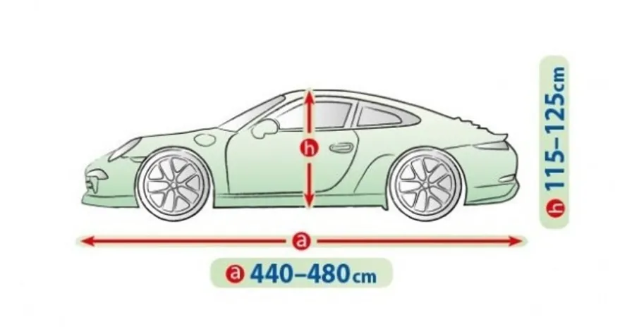 Bilöverdrag Perfect Garage XL Coupe 440–480 cm – Marinblå