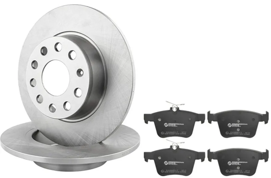 Bromssats, skivbroms bakaxel 272 mm Audi A1/A3, VW Golf VI