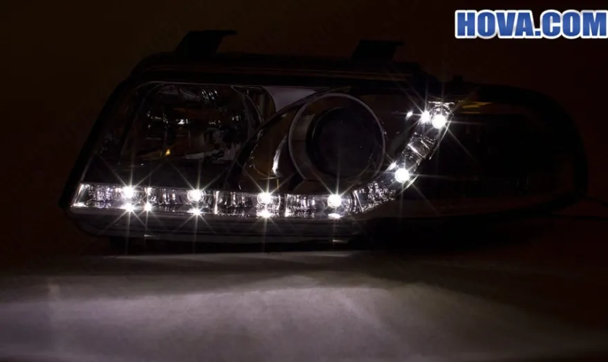 Devil Eyes Strålkastare Krom Audi A4 (B5/8D) 1994-1999