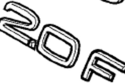 Emblem ''2.0 F'' Volvo V70N, XC70, C30, S40N/V50, S80