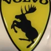 Emblem Sköld Volvo Stegrande Älg 3D Gul/Svart