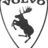 Emblem Sköld Volvo Stegrande Älg Transparent/Svart