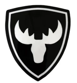 Emblem Sköld Volvo Stegrande Älg Vit/Svart