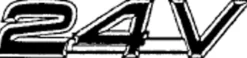 Emblem ''24V'' Volvo 940, 945, 960, 965, S90, V90