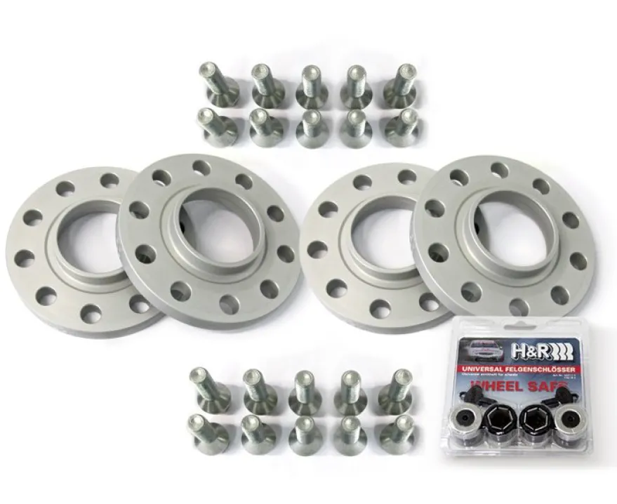 H&R Silver Audi Q3, Q3 RS Spacerpaket 20mm Fram / 30mm Bak Inklusive Bultar