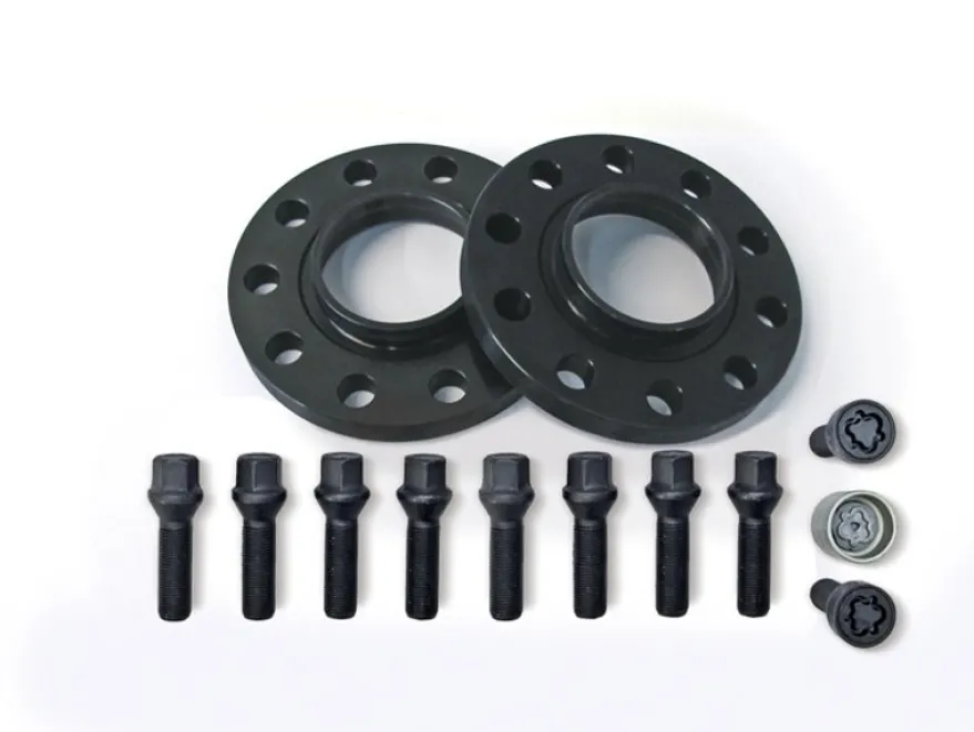 H&R Svart Spacerpaket BMW X3, X4, X6, X7 11mm Sida / 22mm per Axel Inklusive Bultar