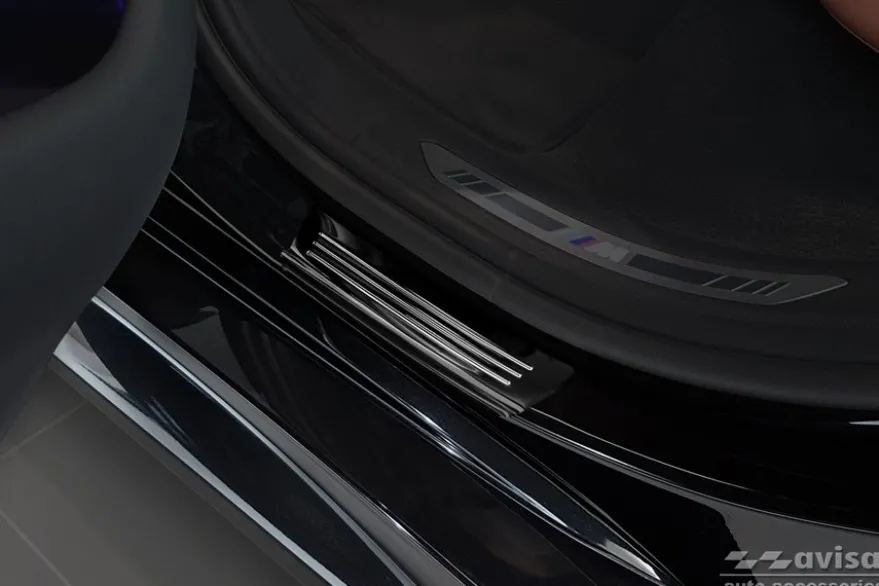 Instegslister i Blank Svart Stål Bmw X6 G06 2019->