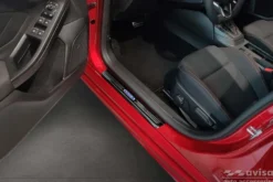 Instegslister i Blank Svart Stål Ford Focus IV Hatchback 2018-><noscript><img width=