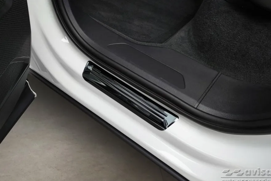 Instegslister i Blank Svart Stål VW Touareg III 2018->