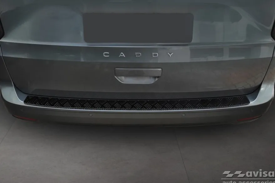 Lastskydd Mattsvart Aluminium Durkplåt till VW Caddy V 2020->