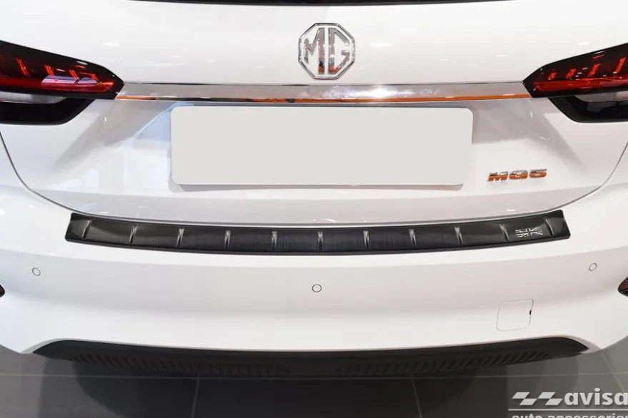 Lastskydd Rostfri Borstad Metall Svart MG 5 EV Kombi 2022->