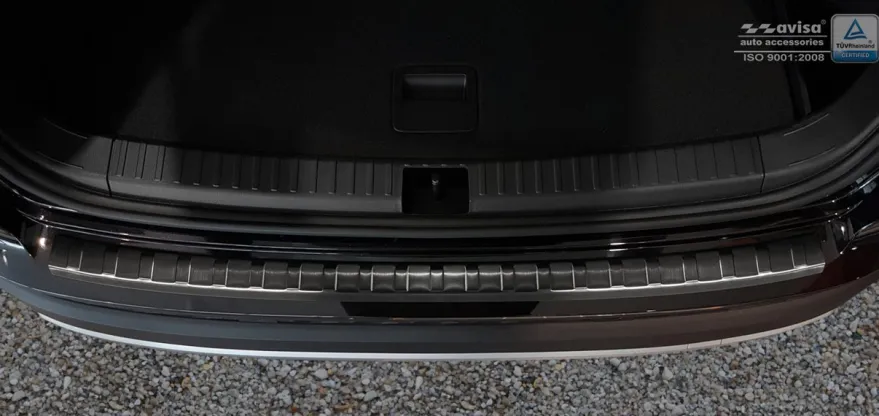 Lastskydd Rostfri Borstad Metall Svart Seat Ateca 2016->