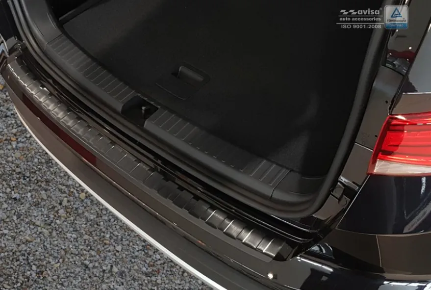 Lastskydd Rostfri Borstad Metall Svart Seat Ateca 2016->
