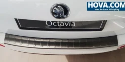 Lastskydd Rostfri Borstad Metall Svart Skoda Octavia III 5E Kombi 2013-2017
