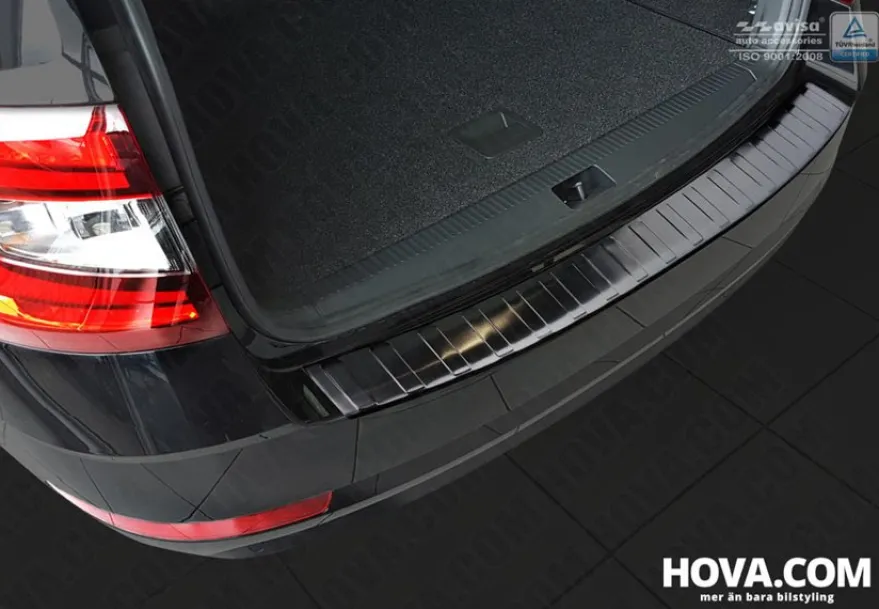 Lastskydd Rostfri Borstad Metall Svart Skoda Octavia III 5E Kombi 3.2017-2020