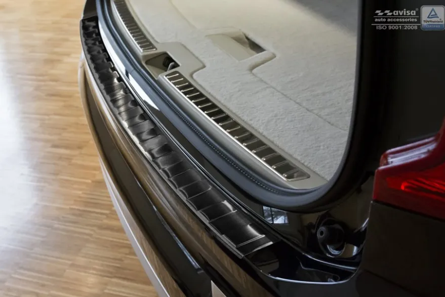 Lastskydd Rostfri Borstad Metall Svart Volvo XC90 II 2015->