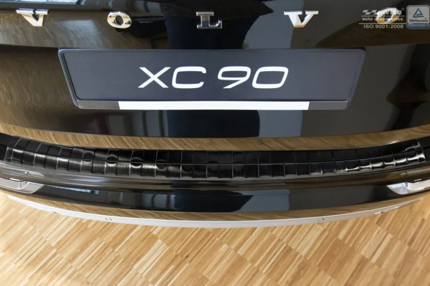Lastskydd Rostfri Borstad Metall Svart Volvo XC90 II 2015->