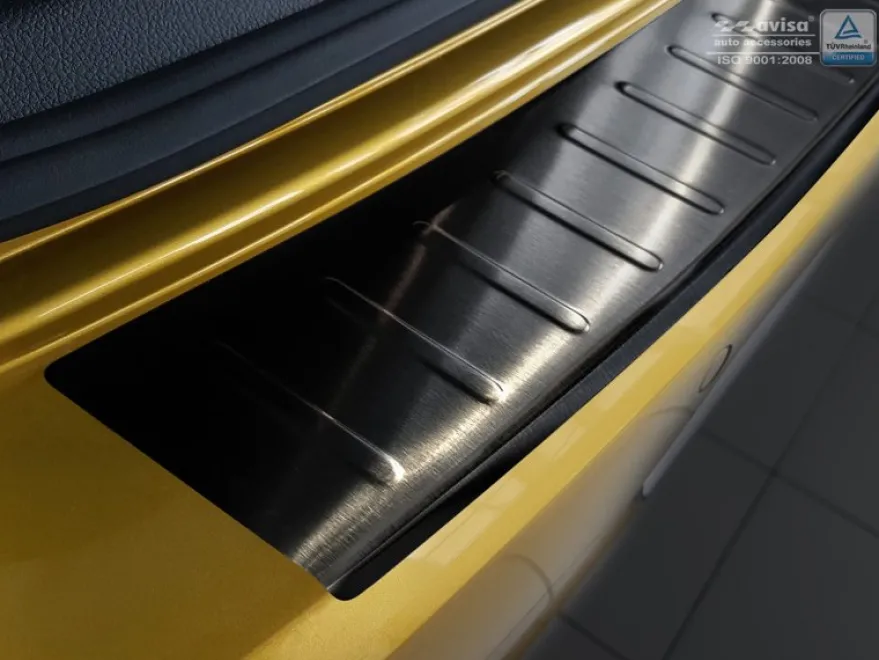 Lastskydd Rostfri Borstad Metall Svart VW Golf VII 5d Hatchback 2012-2019