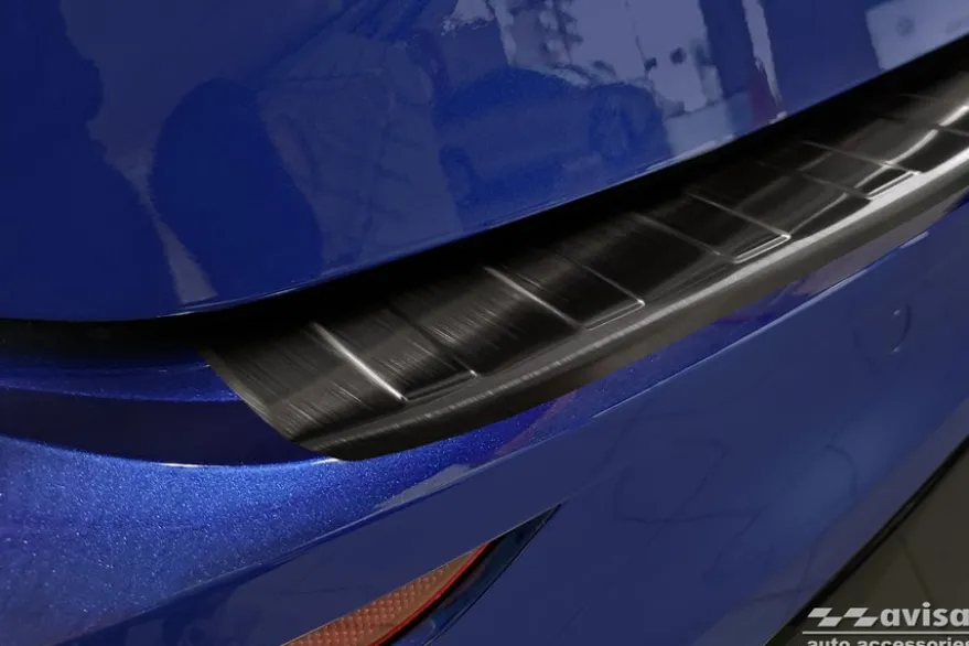Lastskydd Rostfri Borstad Metall Svart VW Golf VIII Variant 2020->