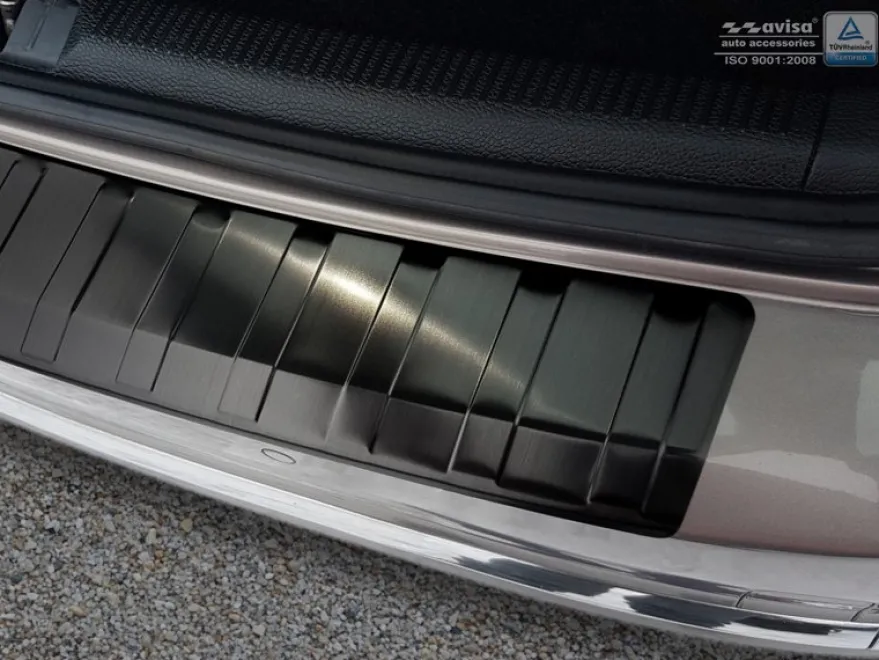 Lastskydd Rostfri Borstad Metall Svart VW Passat (B7/3C) Variant 2011-2014