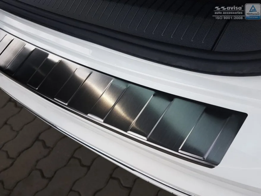 Lastskydd Rostfri Borstad Metall Svart VW Tiguan II 2015-2024